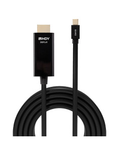 Lindy 36926 adaptador de cable de vídeo 1 m HDMI tipo A (Estándar) Mini DisplayPort Negro 2