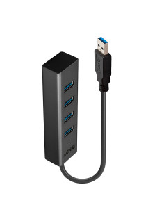 Lindy 43324 hub de interfaz USB 3.2 Gen 1 (3.1 Gen 1) Type-A 5000 Mbit s Negro