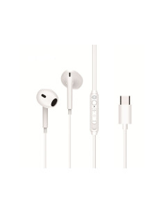 Conceptronic BRENDAN02W auricular y casco Auriculares Alámbrico Dentro de oído Llamadas Música USB Tipo C Blanco