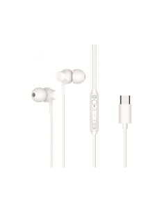 Conceptronic BRENDAN03W auricular y casco Auriculares Alámbrico Dentro de oído Llamadas Música USB Tipo C Blanco