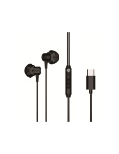 Conceptronic BRENDAN04B auricular y casco Auriculares Alámbrico Dentro de oído Llamadas Música USB Tipo C Negro