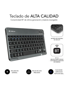 SUBBLIM SUBKT3-BTS070 funda para tablet 27,9 cm (11") Libro Negro