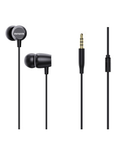 Aiwa ESTM-20BK auricular y casco Auriculares Alámbrico Dentro de oído Llamadas Música Deporte Uso diario Negro
