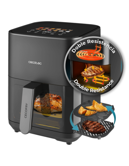 FREIDORA AIRE CECOTEC CECOFRY&GRILL DUOHEAT 4000 / 4L / 1900W / A01_EU01_100499