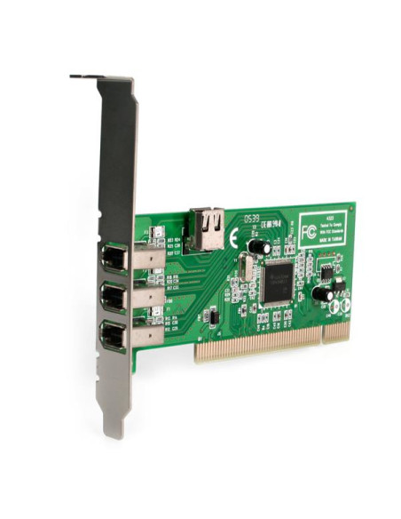 StarTech.com Adaptador Tarjeta Controladora FireWire 400 PCI 4 Puertos FW 6 Pin Chipset TI - IEEE 1394a