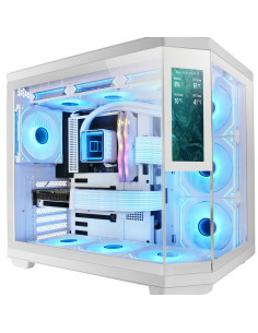 Mars Gaming MC3TCORELCDW carcasa de ordenador Midi Tower Blanco
