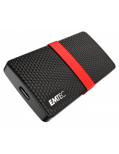 Emtec X200 1 TB USB Tipo C 3.2 Gen 1 (3.1 Gen 1) Negro, Rojo
