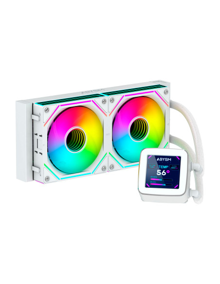 ABYSM AB324012 sistema de refrigeración para ordenador Procesador Sistema de refrigeración líquida todo en uno 12 cm Blanco 1