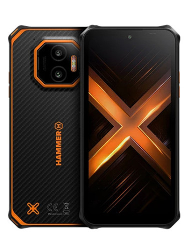 HAMMER Energy X2 5G 6 128 GB 15,5 cm (6.1") SIM doble Android 15 USB Tipo C 6 GB 5000 mAh Negro, Naranja