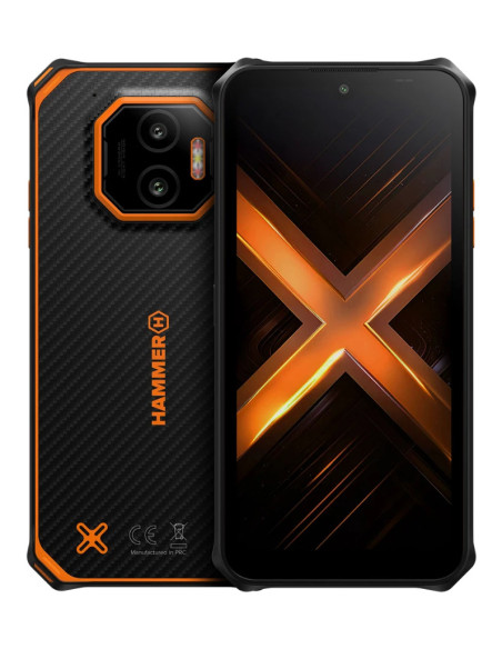 HAMMER Energy X2 15,5 cm (6.1") SIM doble Android 15 4G USB Tipo C 6 GB 128 GB 5000 mAh Negro, Naranja