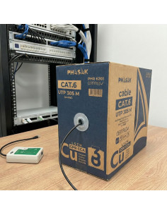 Phasak Bobina de cable de red UTP Cat.6 cobre LSZH CPR Cca 305 m gris – PHR 6201 2