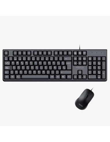 Approx APPMX245 teclado Ratón incluido Universal USB QWERTY Español Negro