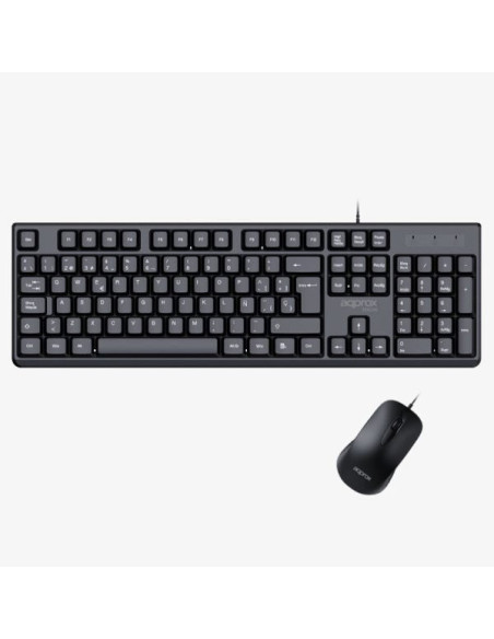 Approx APPMX245 teclado Ratón incluido Universal USB QWERTY Español Negro