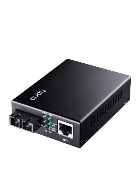 Cudy MC100SA-20 convertidor de medio 100 Mbit s 1310 nm Monomodo Negro
