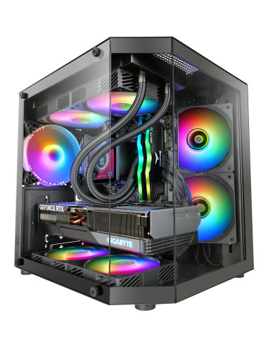 Mars Gaming MC-3TLITE Mini Tower Negro