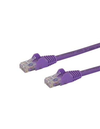StarTech.com Cable de Red de 0,5m Púrpura Cat6 UTP Ethernet Gigabit RJ45 sin Enganches
