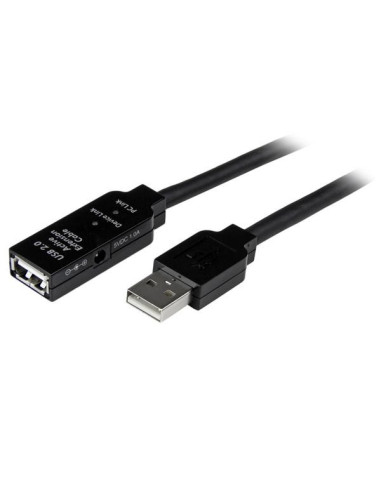 StarTech.com Cable de 25m USB 2.0 de Extensión Activo Macho a Hembra - Alargador Extensor Amplificado