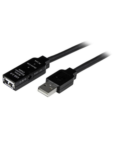 StarTech.com Cable de 25m USB 2.0 de Extensión Activo Macho a Hembra - Alargador Extensor Amplificado