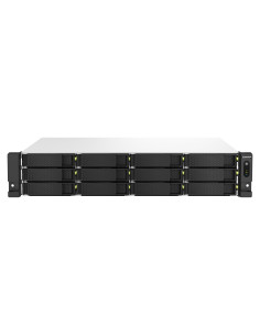 QNAP TS-1264U-RP NAS Bastidor (2U) Intel® Celeron® 8 GB DDR4 0 TB QNAP QTS Aluminio, Negro