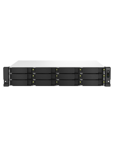 QNAP TS-1264U-RP NAS Bastidor (2U) Intel® Celeron® 8 GB DDR4 0 TB QNAP QTS Aluminio, Negro