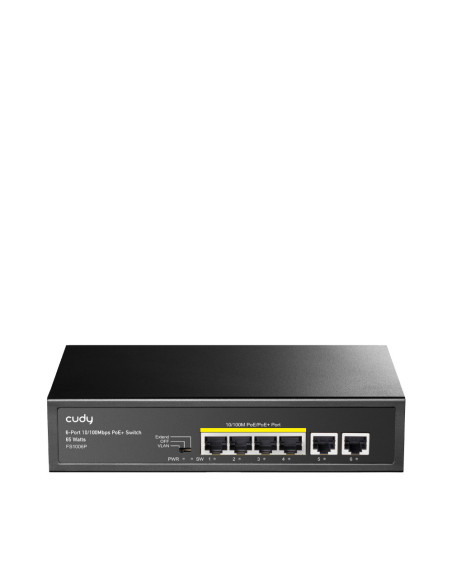 Cudy FS1006P switch Fast Ethernet (10 100) Energía sobre Ethernet (PoE) Negro