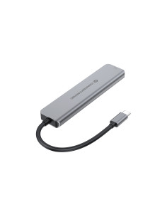 Conceptronic DONN33G base para portátil y replicador de puertos Alámbrico USB 3.2 Gen 1 (3.1 Gen 1) Type-C Plata 2