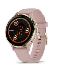 Garmin Venu 3S 3,05 cm (1.2") AMOLED 41 mm Digital 390 x 390 Pixeles Pantalla táctil Oro, Rosa Wifi GPS (satélite)