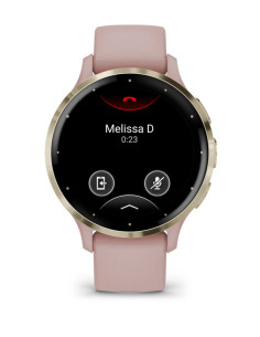 Garmin Venu 3S 3,05 cm (1.2") AMOLED 41 mm Digital 390 x 390 Pixeles Pantalla táctil Oro, Rosa Wifi GPS (satélite) 2