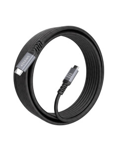 AISENS Cable USB 3.2 Gen2 Aluminio 10Gbps 8K@30Hz 5A 100W E-Mark, Tipo USB-C M-USB-C M, Negro, 5.0m 2