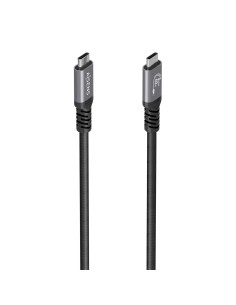 AISENS Cable USB 3.2 Gen1 Aluminio 5Gbps 4K@60Hz 3A 60W E-Mark, Tipo USB-C M-USB-C M, Negro, 7.0M