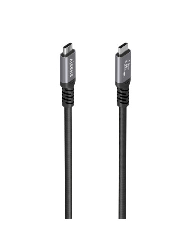 AISENS Cable USB 3.2 Gen1 Aluminio 5Gbps 4K@60Hz 3A 60W E-Mark, Tipo USB-C M-USB-C M, Negro, 10M