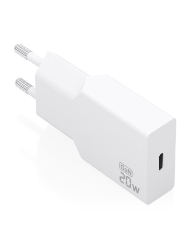 AISENS Cargador Ultra Delgado GaN 20W, 1xUSB-C PD3.0, Blanco