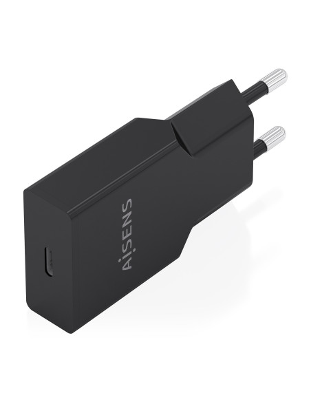 AISENS Cargador Ultra Delgado GaN 30W, 1xUSB-C PD3.0, Negro