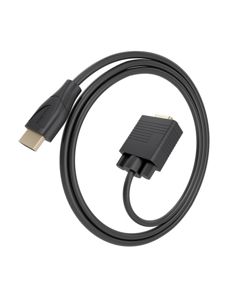 AISENS Cable Conversor HDMI a SVGA, HDMI A M-SVGA M, Negro, 1.5m