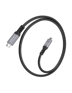 AISENS Cable USB4 Gen3x2 Aluminio 40Gbps 8K@60Hz 5A 48V 240W E-Mark, Tipo USB-C M-USB-C M, Negro, 1.0m 2