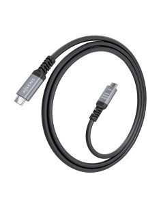 AISENS Cable USB4 Gen3x2 Aluminio 40Gbps 8K@60Hz 5A 48V 240W E-Mark, Tipo USB-C M-USB-C M, Negro, 1.5m 2