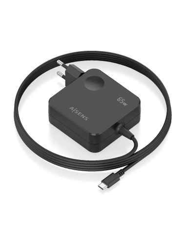 AISENS Cargador 65W PD3.0 1xUSB-C 1.5m, Negro