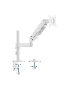 AISENS Soporte de Mesa Eco Contrapeso Giratorio e Inclinable para Monitor TV 9kg (3 PIVOTES, 1 BRAZO) de 17-32, Blanco