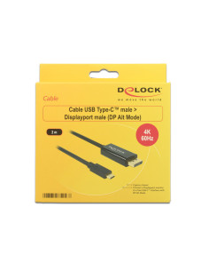 DeLOCK 85256 adaptador de cable de vídeo 2 m USB Tipo C DisplayPort Negro 2