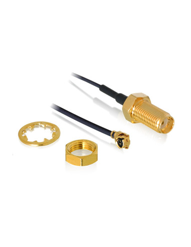 DeLOCK 88824 cable coaxial 0,35 m MHF (I-PEX) RF SMA Negro