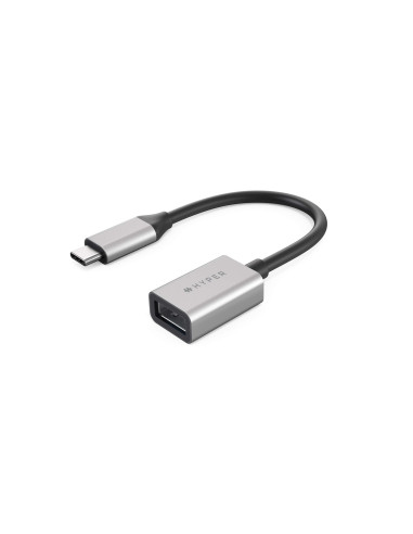 HYPER HD425D-GL cable USB USB 3.2 Gen 2 (3.1 Gen 2) 0,0176 m USB C USB A Negro, Plata