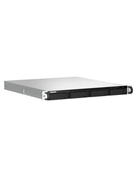 QNAP TS-464U-RP NAS Bastidor (1U) Intel® Celeron® N5095 8 GB DDR4 0 TB QNAP Turbo System Aluminio, Negro