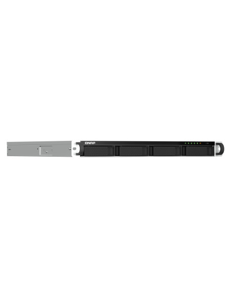 QNAP TS-464U-RP NAS Bastidor (1U) Intel® Celeron® N5095 8 GB DDR4 0 TB QNAP Turbo System Aluminio, Negro