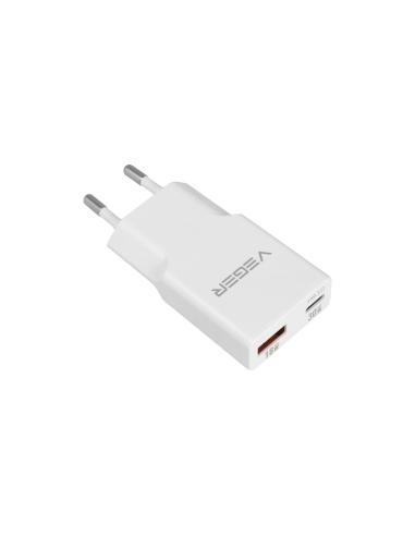 Veger VG-30W1A1C Cargador USB QC3.0 / PD3.0 USB-A y USB-C
