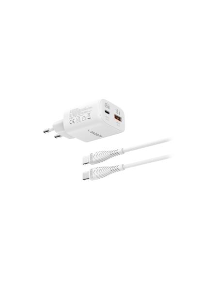 Veger VG-TC101-Kit-45W1A1C Cargador USB -C USB-A y Cabl USB-C 45W