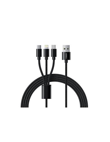 Veger VG-V303 Cable USB-A a USB-C Lightning y Micro-USB