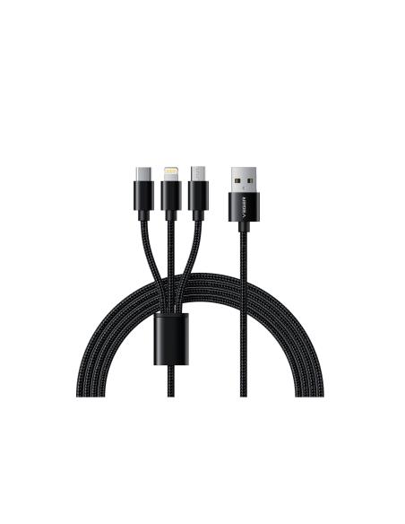 Veger VG-V303 Cable USB-A a USB-C Lightning y Micro-USB