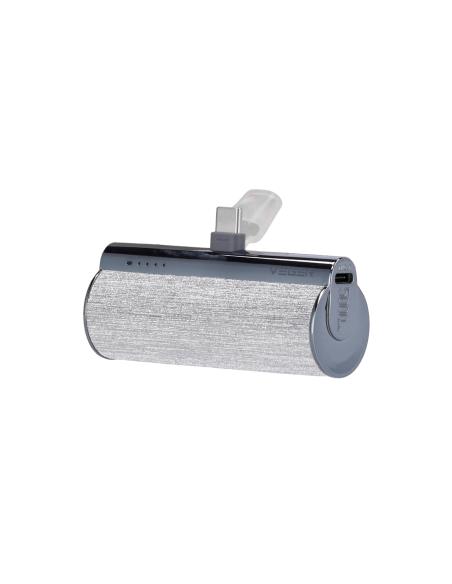 VEGER PlugOn-L VG-W0573-S PowerBank 5000mah Type-C connector built-in Plata