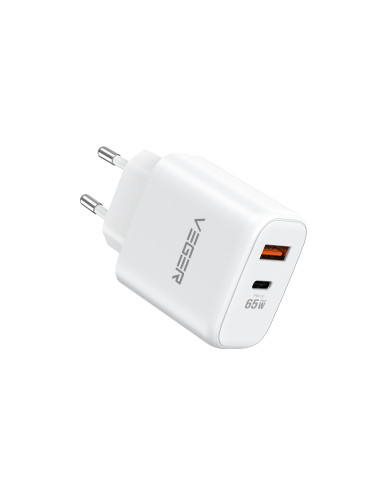 VEGER 65W1A1C cargador de dispositivo móvil Ordenador portátil, Teléfono móvil, Netbook, Portátil, PDA, Universal Blanco USB
