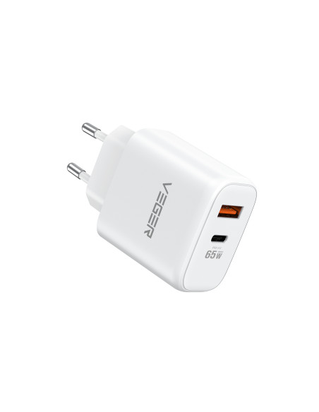 VEGER 65W1A1C cargador de dispositivo móvil Ordenador portátil, Teléfono móvil, Netbook, Portátil, PDA, Universal Blanco USB